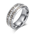 Koreaner Ring Black Diamond Titanium Stahlringe Edelstahlring